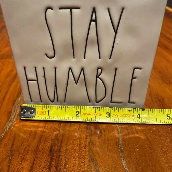 Rae Dunn Stay Humble/Be Kind desk block - Picture 3 of 4